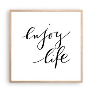 Affisch i ram av ljusek - Ingenting att tillägga… - 60x60 cm