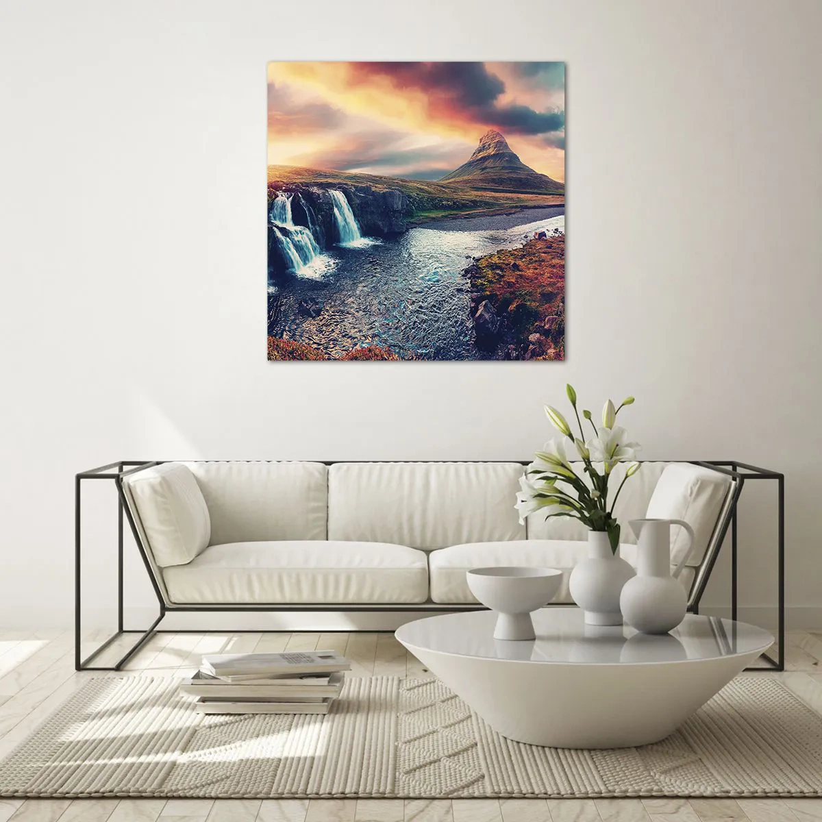Glastavla - Bild på glas - I naturens majestät - 40x40 cm