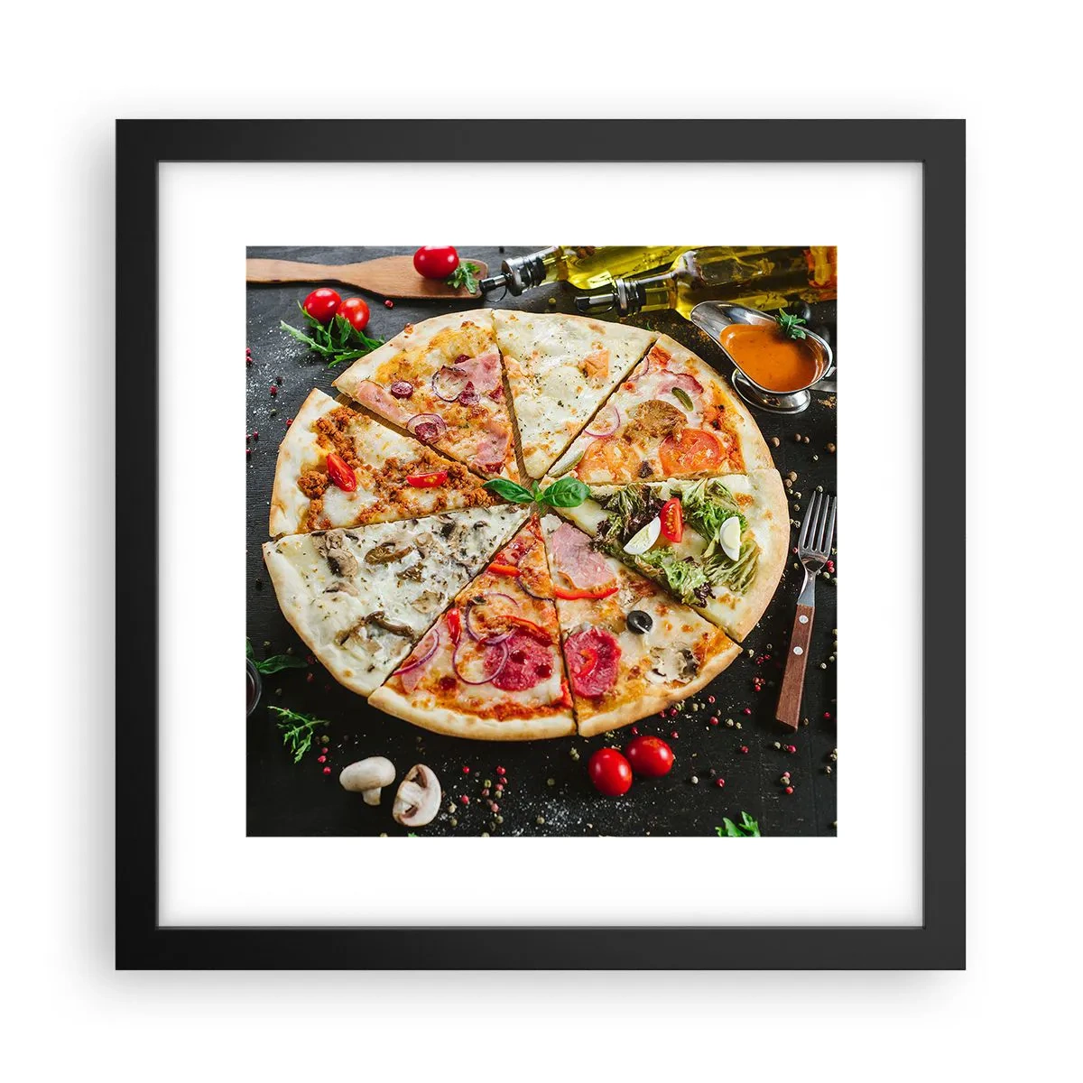 Affisch i svart ram - Smakurval - 30x30 cm