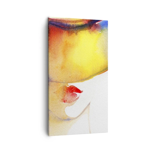 Canvastavla - Bild på duk - Damporträtt    - 45x80 cm
