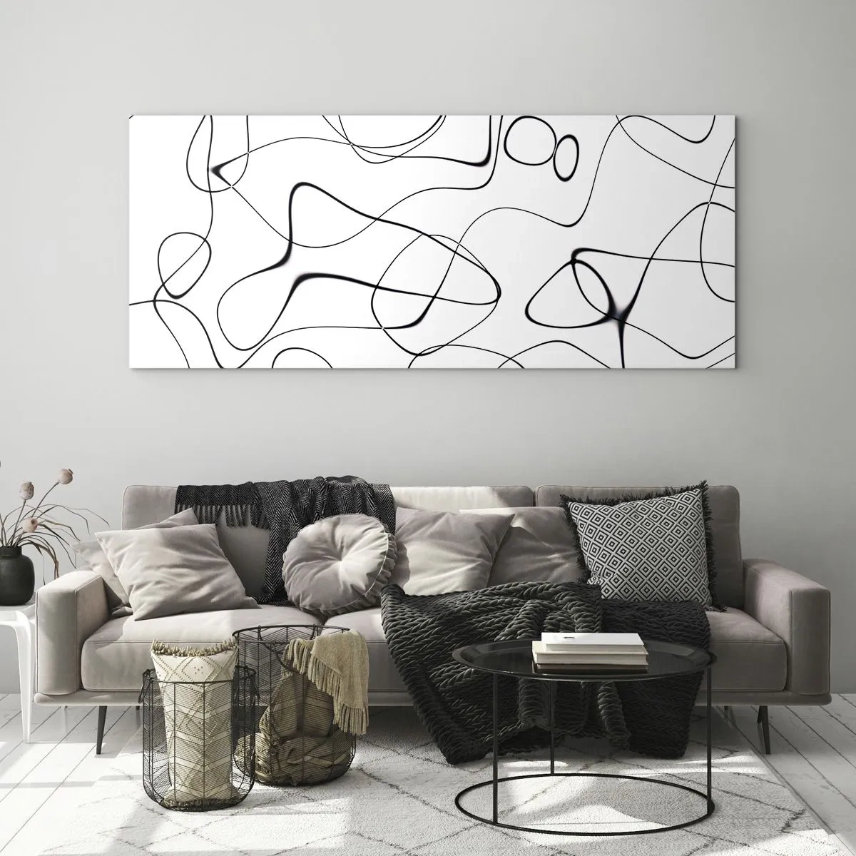 Glastavla - Bild på glas - Livets stigar, ödets tur - 120x50 cm