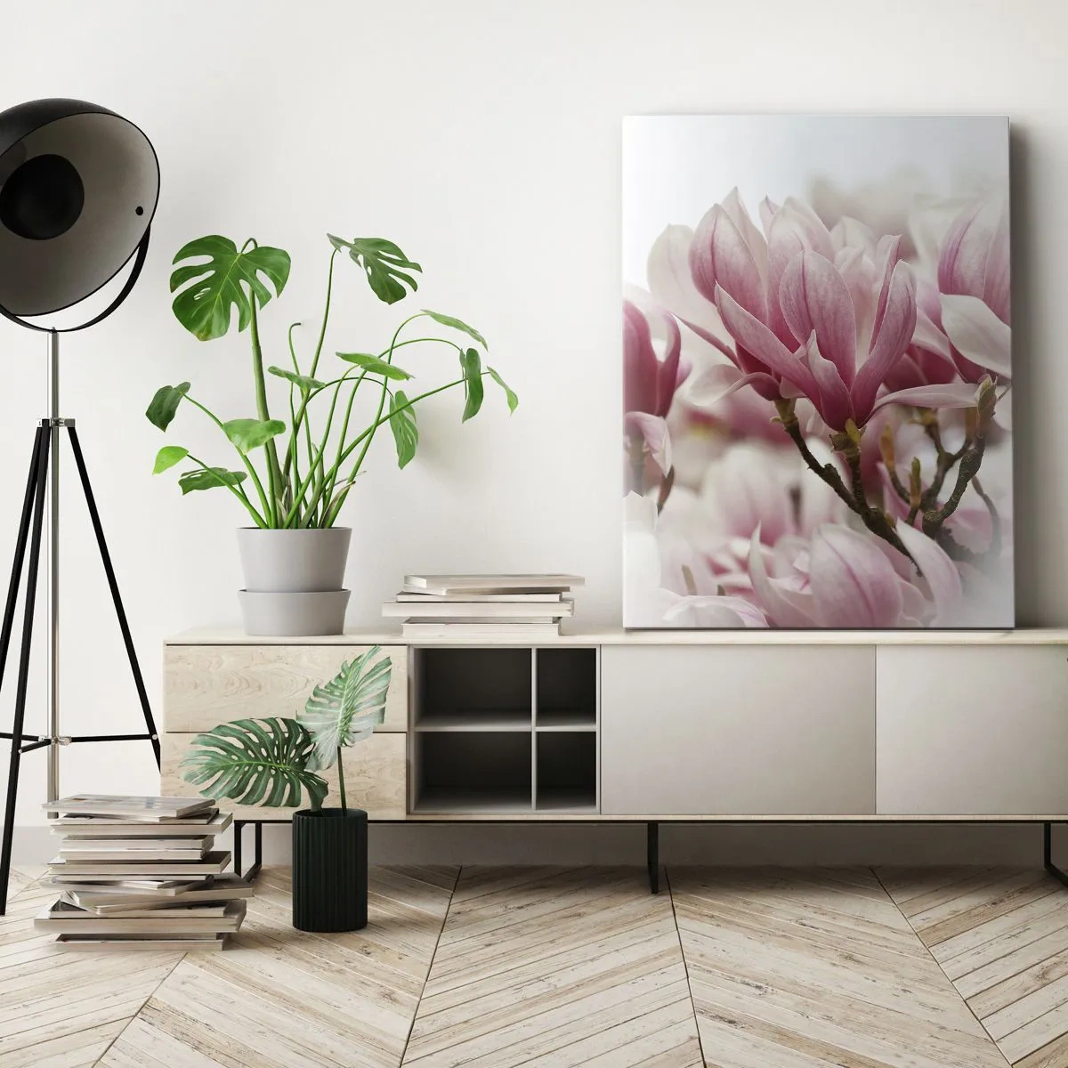 Canvastavla - Bild på duk - Vårblommor - 50x70 cm