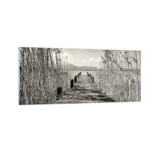 Glastavla - Bild på glas - I gräsets fristad - 100x40 cm