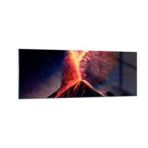 Glastavla - Bild på glas - Skönhet och skräck - 140x50 cm