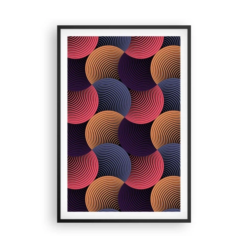 Affisch i svart ram - I en cirkulär rytm - 61x91 cm