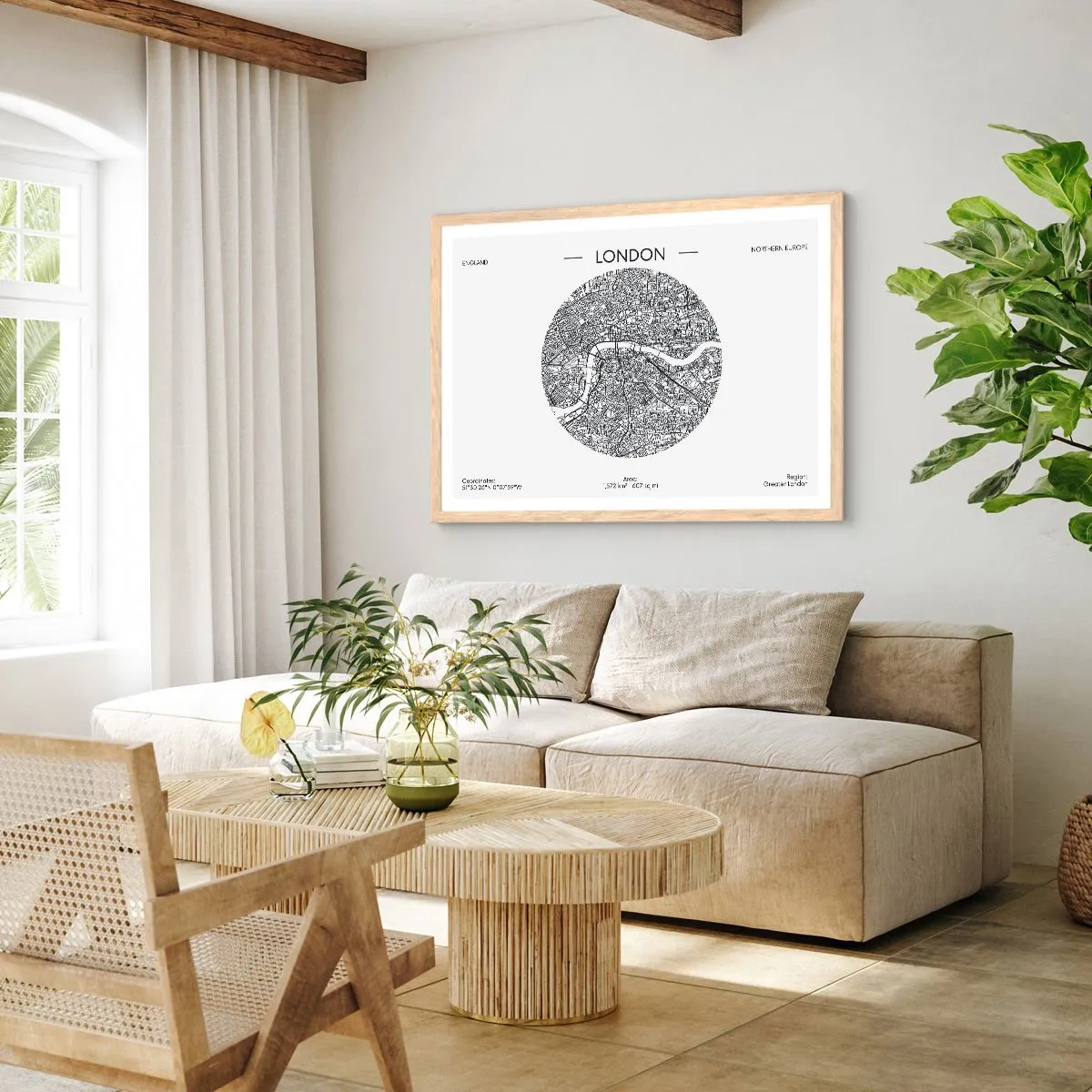 Affisch i ram av ljusek - Londons anatomi - 91x61 cm