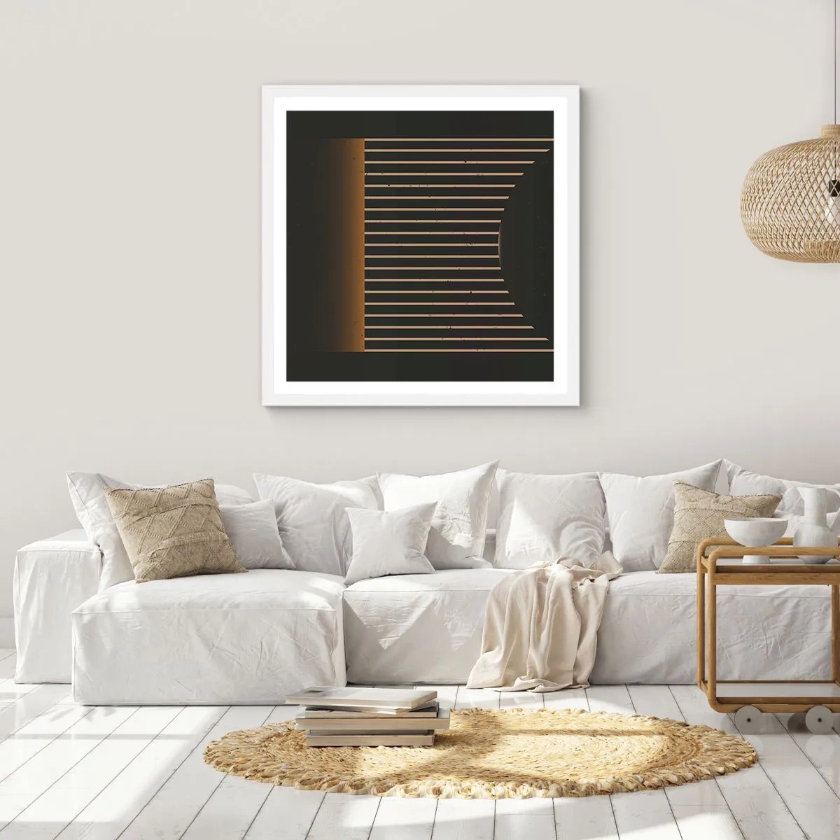 Affisch i vit ram - Utforska mörkret - 30x30 cm