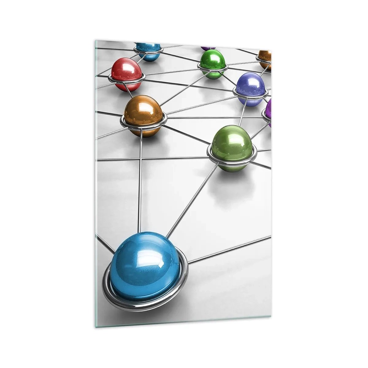 Glastavla - Bild på glas - Rymdens spindelnät - 70x100 cm