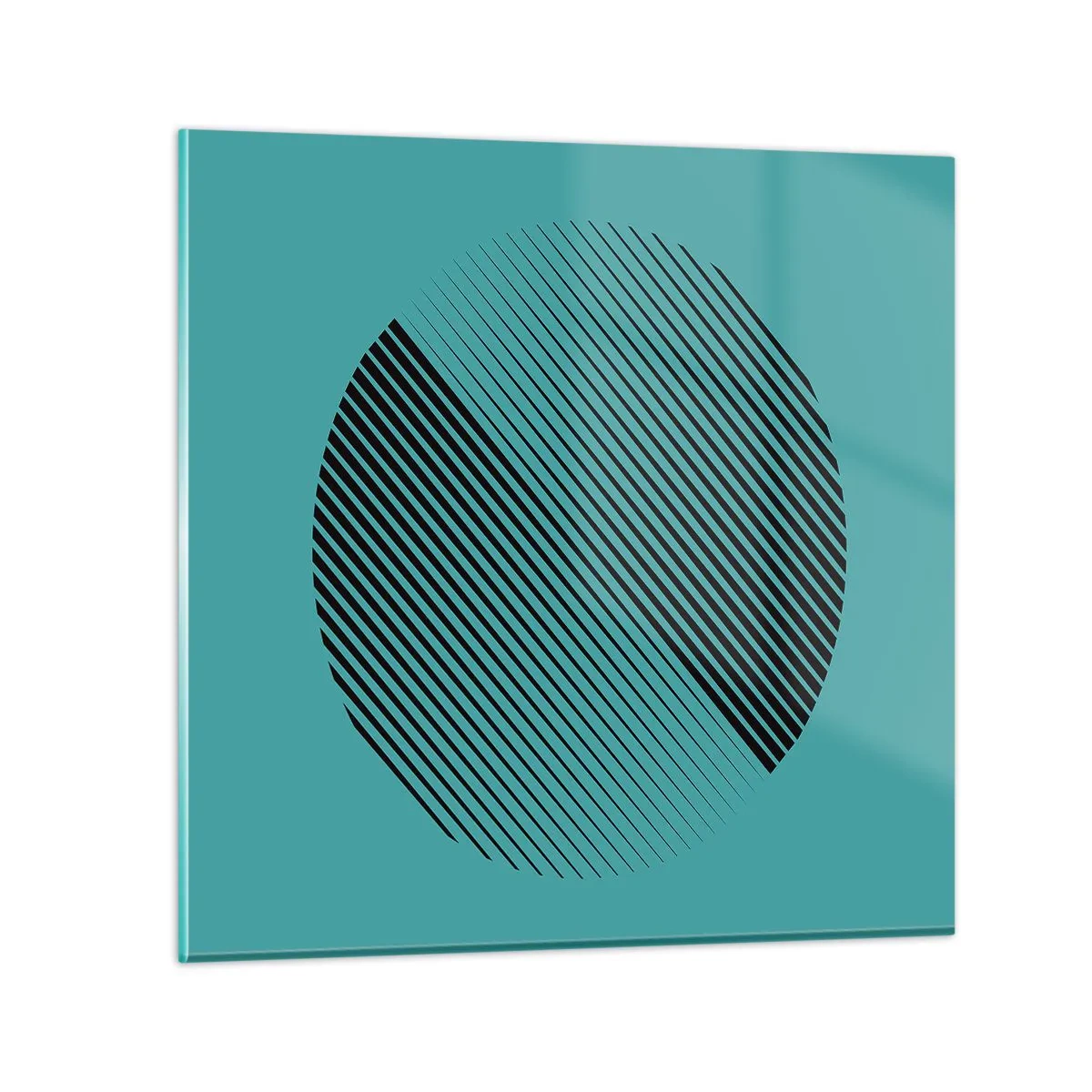 Glastavla - Bild på glas - Cirkeln - en geometrisk variation - 30x30 cm