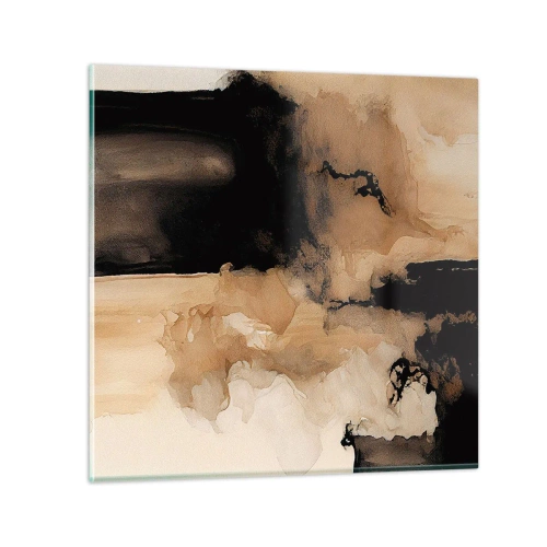 Glastavla - Bild på glas - Intrigerande abstraktion - 40x40 cm