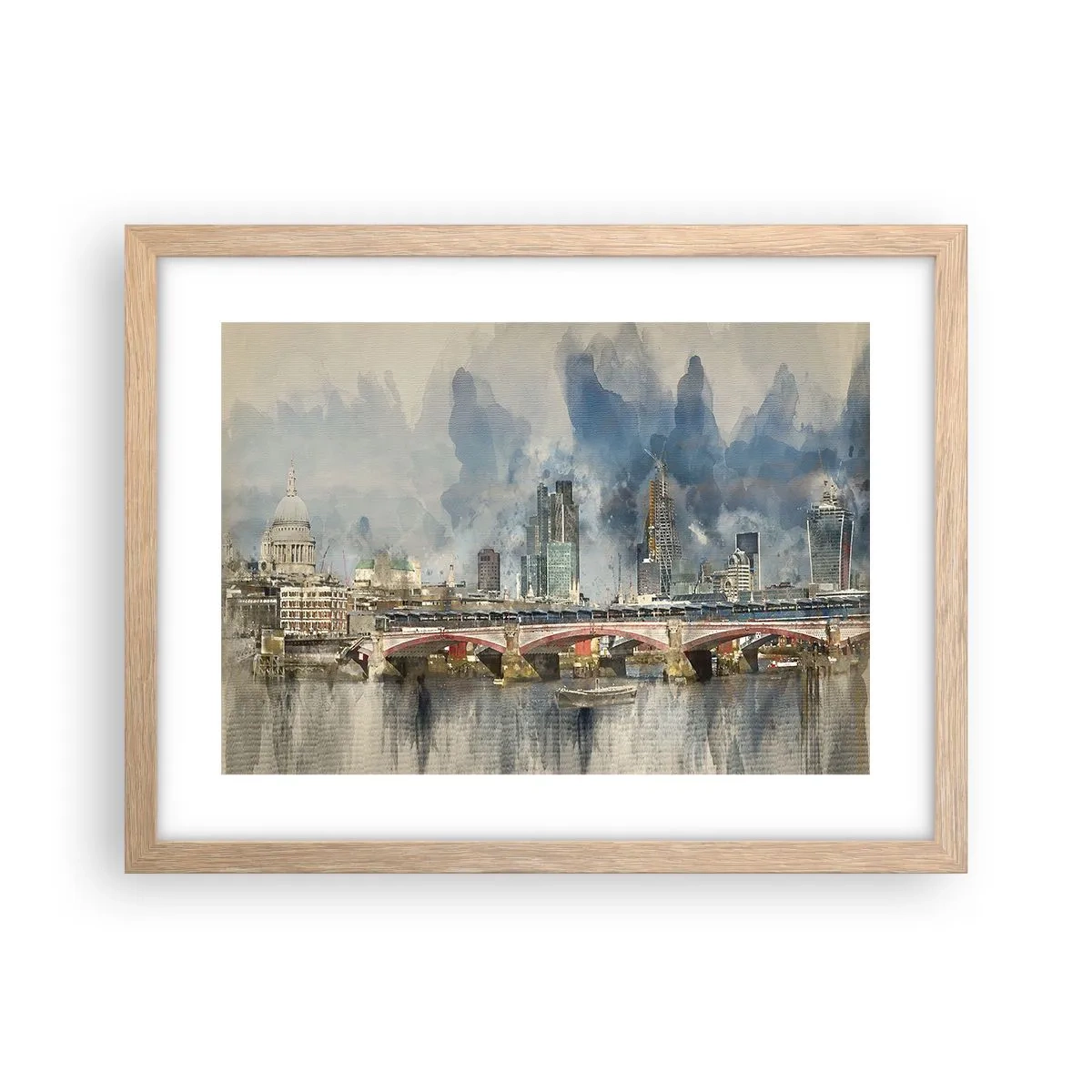 Affisch i ram av ljusek - London i hela sin prakt - 40x30 cm