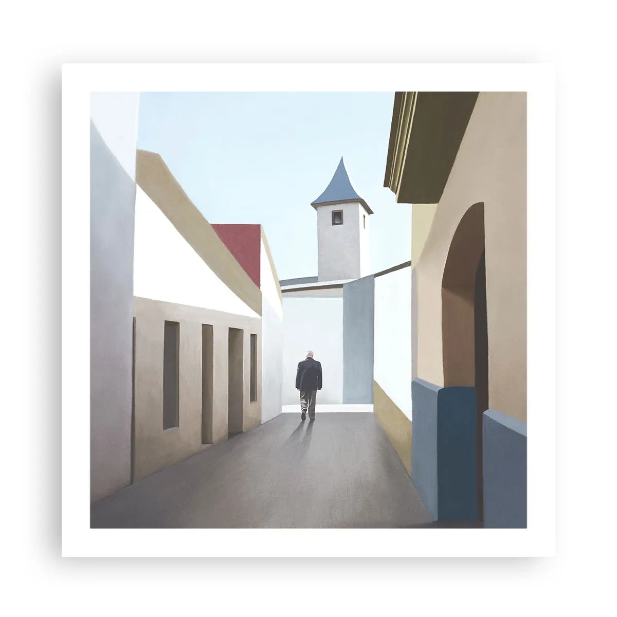 Affisch - Solig promenad - 60x60 cm