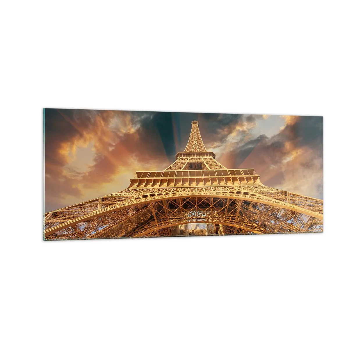 Glastavla - Bild på glas - Hur mänskligheten nådde himlen - 100x40 cm