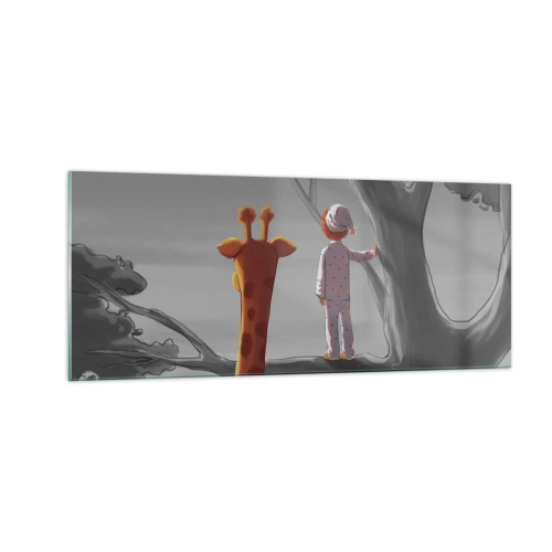 Glastavla - Bild på glas - Det händer på riktigt - 100x40 cm