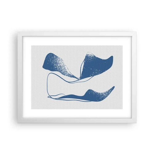 Affisch i vit ram - Bevingad abstraktion - 40x30 cm