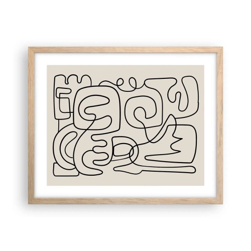 Affisch i ram av ljusek - Följ spåret - 50x40 cm