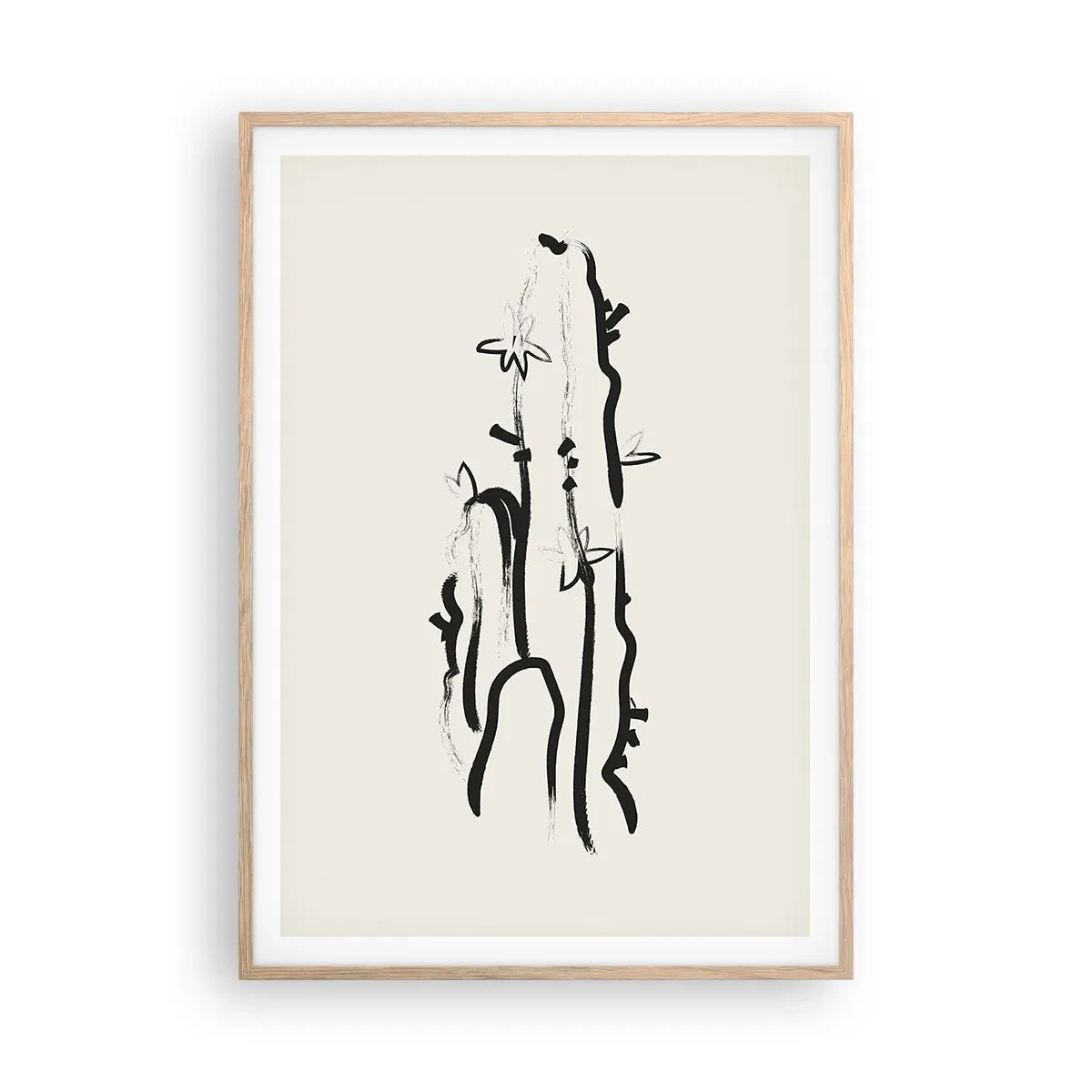 Affisch i ram av ljusek - Blommande ört - 70x100 cm