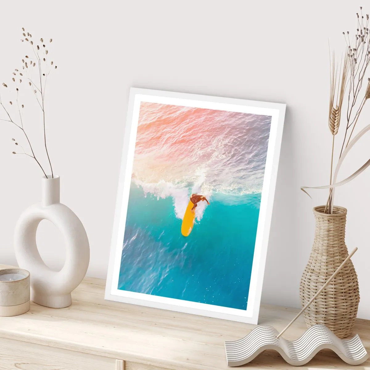 Affisch i vit ram - Havsryttare - 40x50 cm