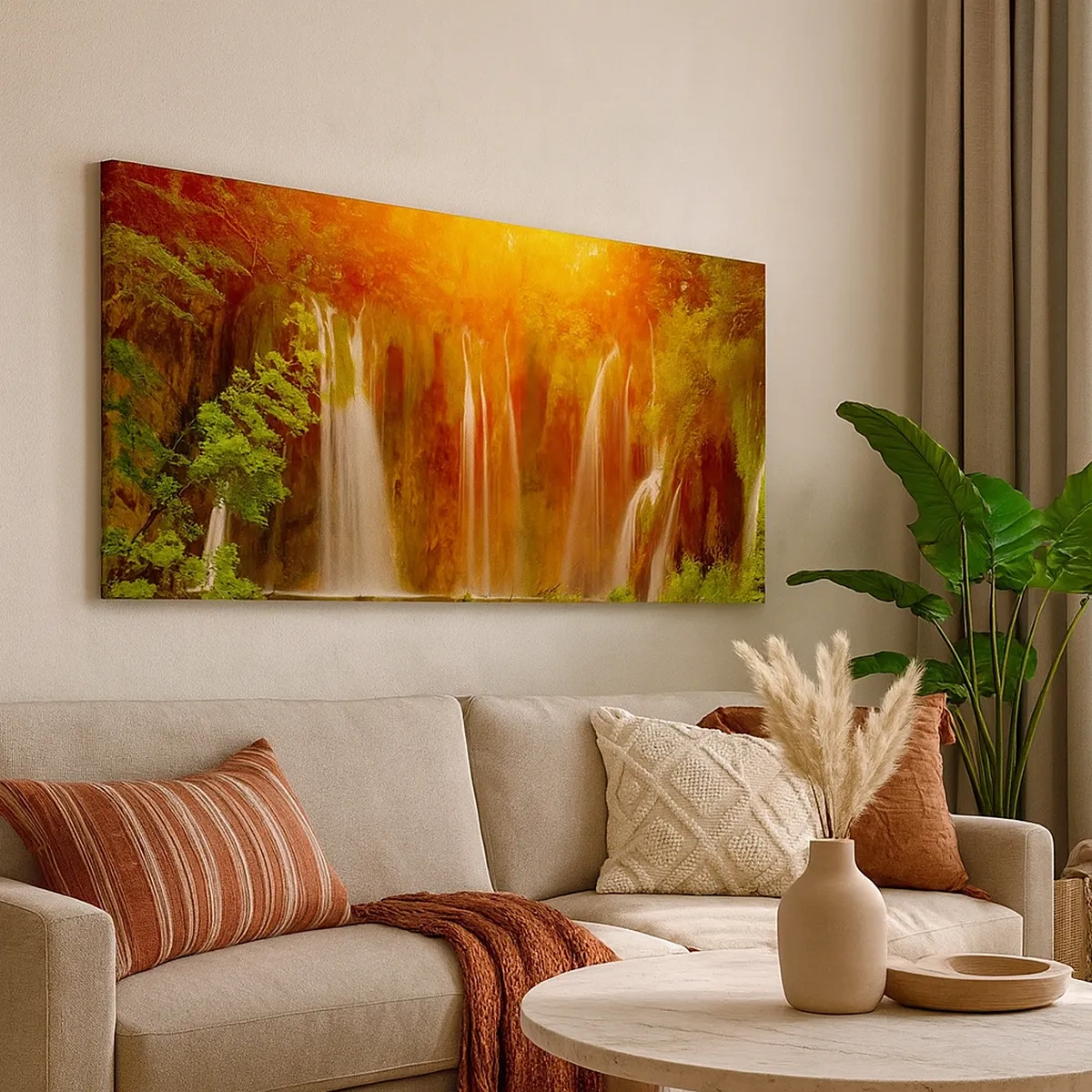 Canvastavla - Bild på duk - I solen och skuggan - 30x30 cm