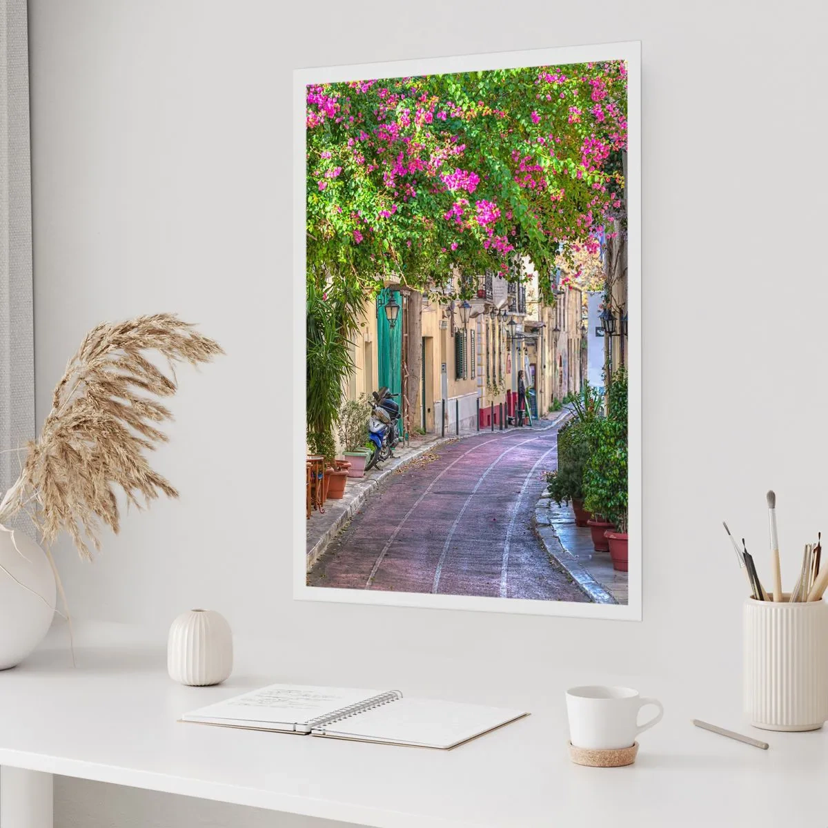 Affisch - Blommande gata - 70x100 cm