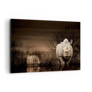 Canvastavla - Bild på duk - Vit mot naturen - 120x80 cm