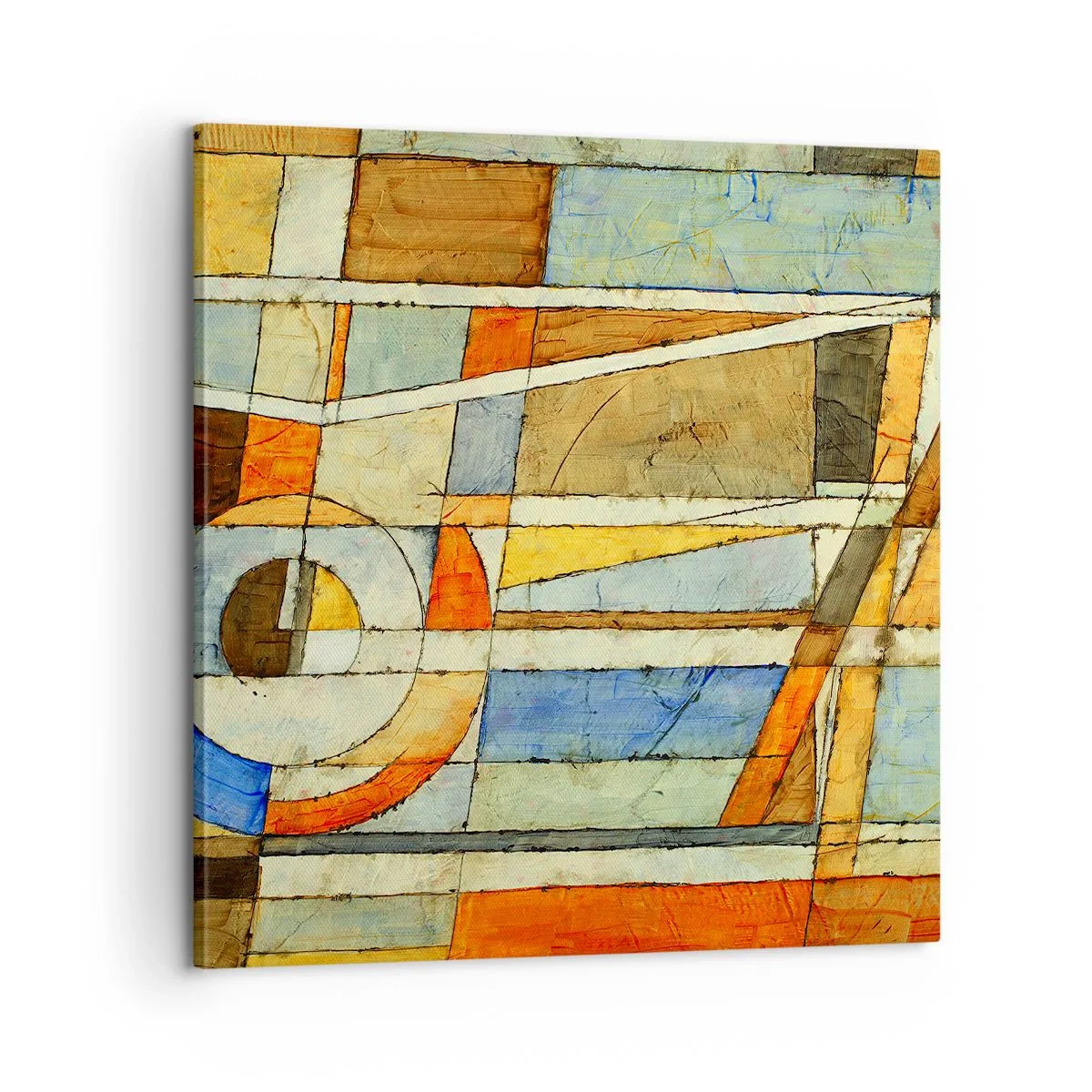 Canvastavla - Bild på duk - Kubismen på bygget - 60x60 cm