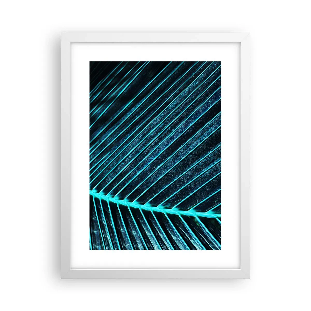 Affisch i vit ram - Grön textur - 30x40 cm