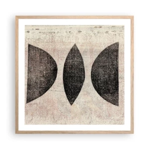 Affisch i ram av ljusek - Etnisk abstraktion - 60x60 cm