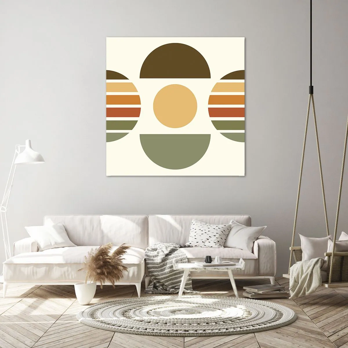 Canvastavla - Bild på duk - I jordens färger - 70x70 cm