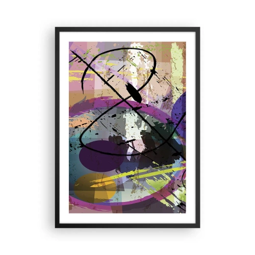 Affisch i svart ram - Abstrakt komposition med geometriska former - 50x70cm - Rakt fram eller runt - Modern väggdekoration för vardagsrum och sovrum ARTTOR