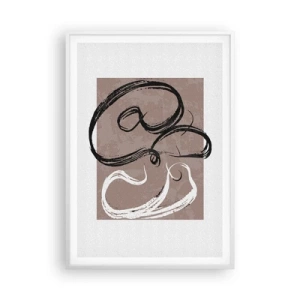 Affisch i vit ram - Komposition - sökande efter fullständighet - 70x100 cm