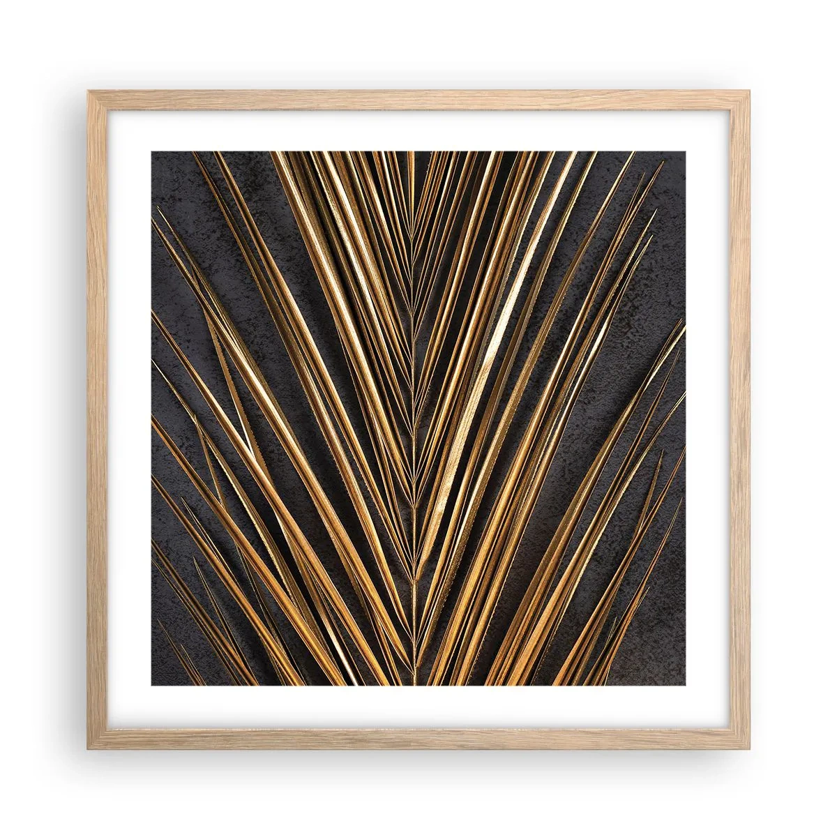Affisch i ram av ljusek - Tropikens guld - 50x50 cm