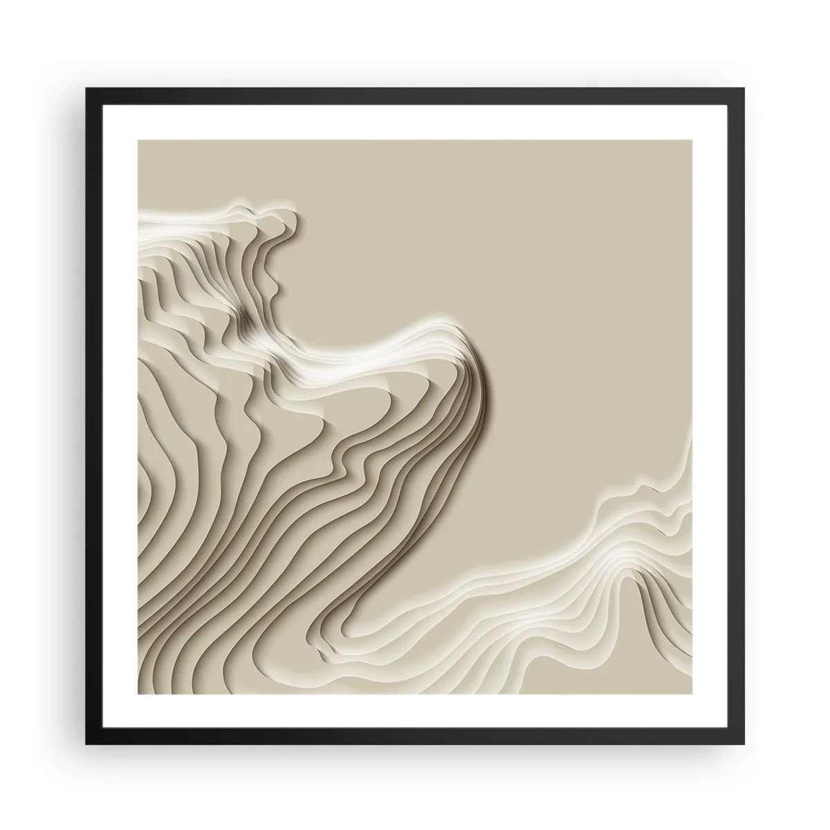 Affisch i svart ram - Konstens topografi - 60x60 cm