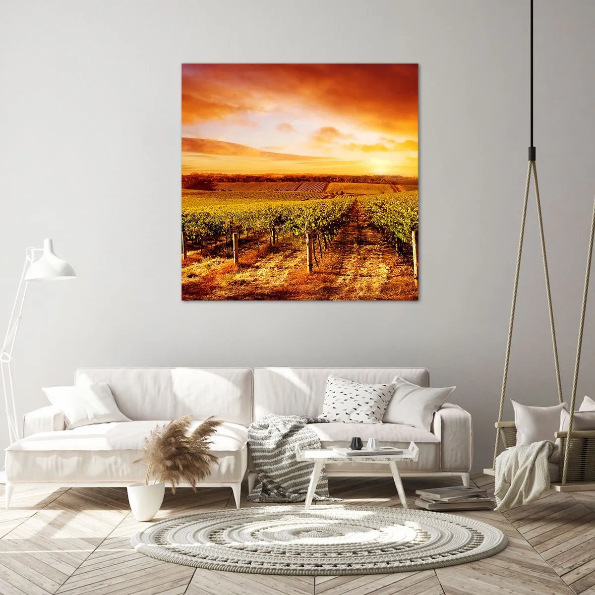 Canvastavla - Bild på duk - Fina druvor med en gnutta sol - 40x40 cm