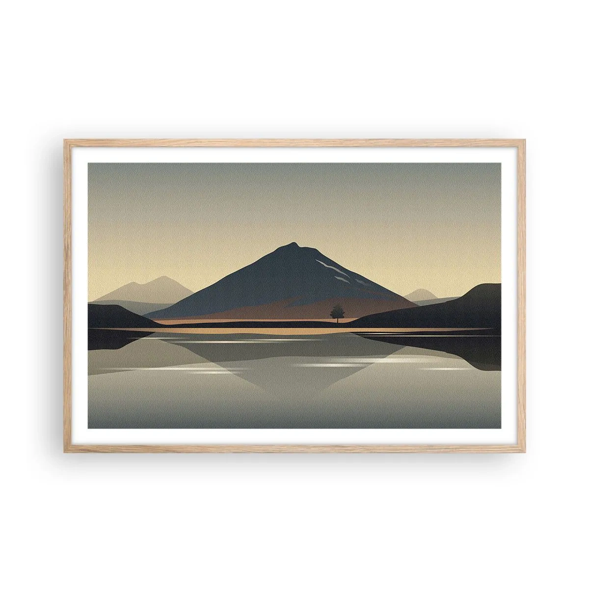 Affisch i ram av ljusek - Spegelbild - 91x61 cm