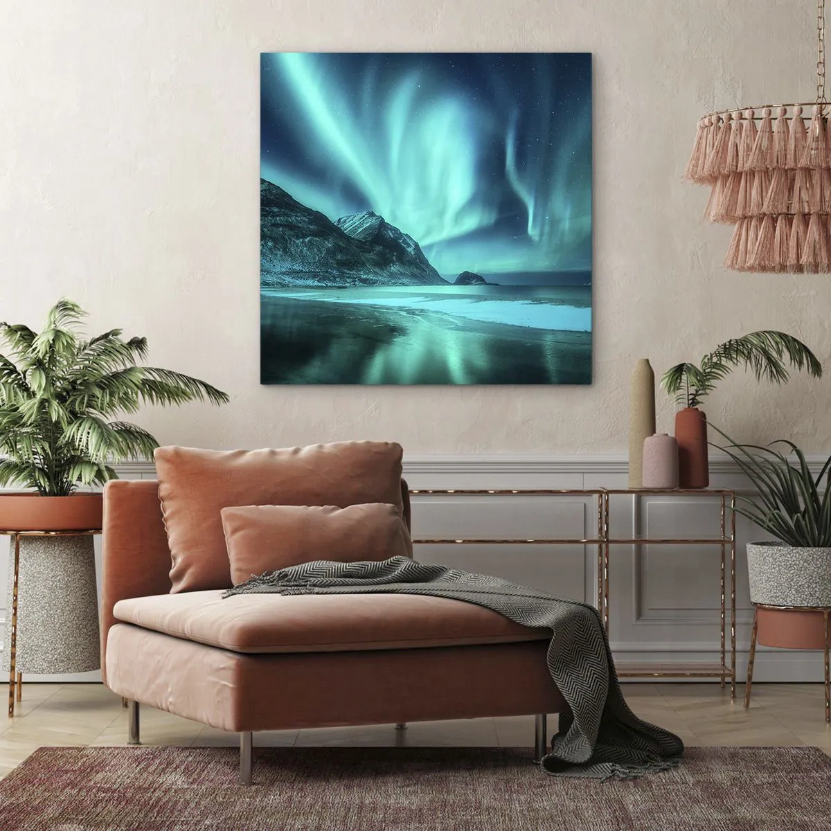 Canvastavla - Bild på duk - Nordens underverk - 40x40 cm