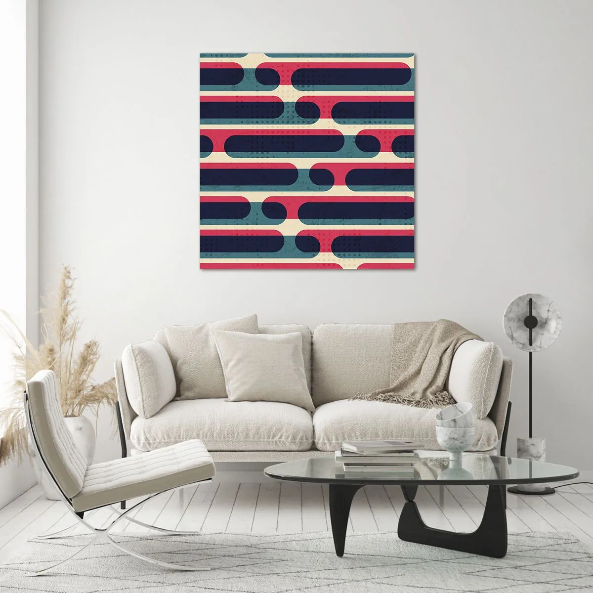 Glastavla - Bild på glas - In och framåt - 50x50 cm