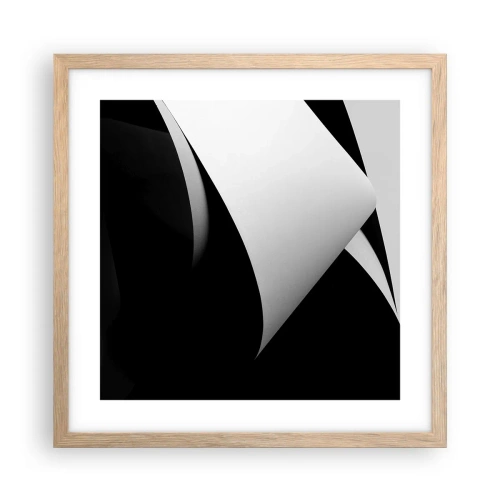 Affisch i ram av ljusek - Ljusplan från skuggornas djup - 40x40 cm