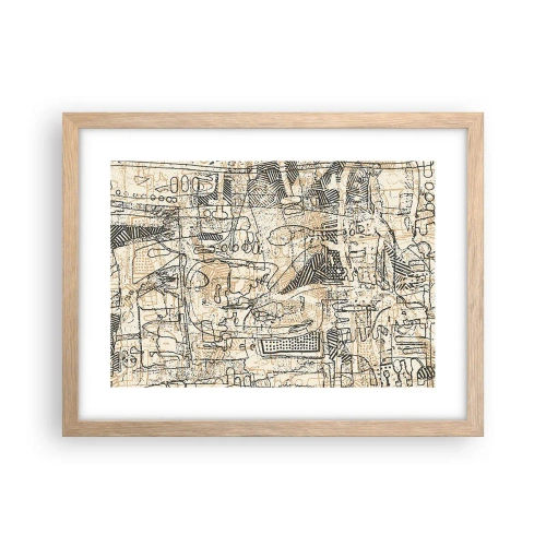 Affisch i ram av ljusek - Väntar på avkodning - 40x30 cm