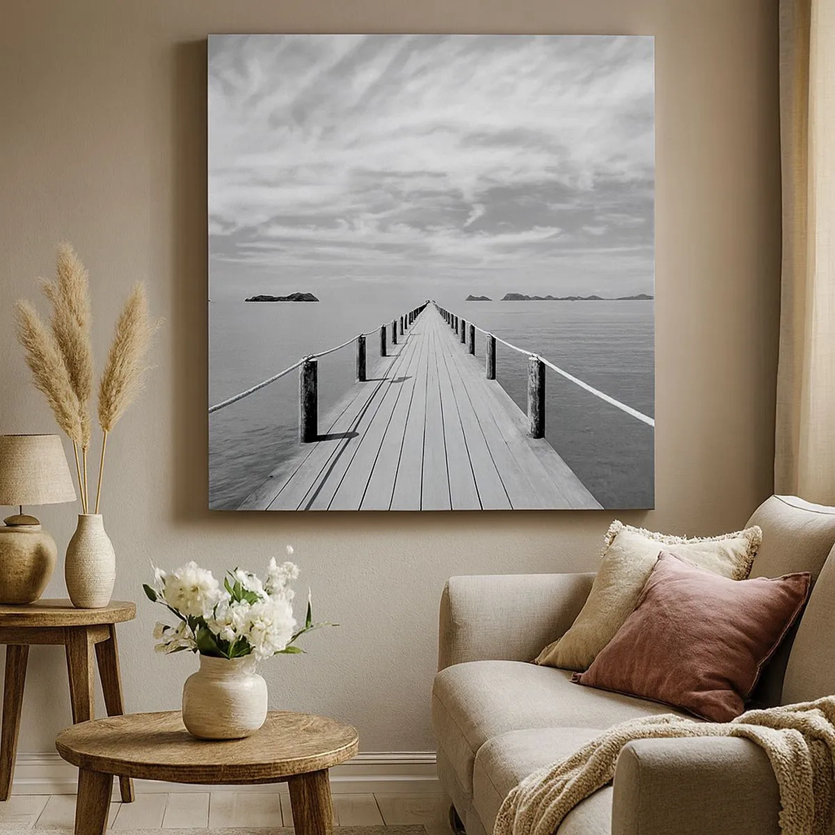 Canvastavla - Bild på duk - Kanske en resa... - 30x30 cm