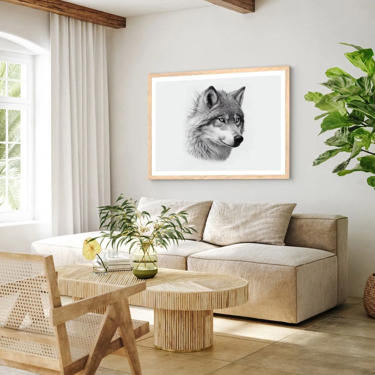 Affisch i ram av ljusek - Alfa - utan tvekan - 100x70 cm