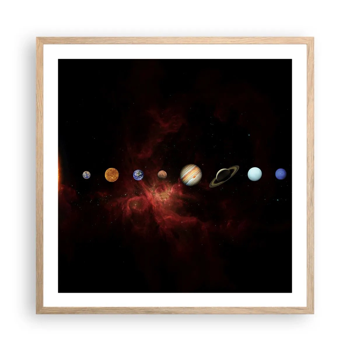 Affisch i ram av ljusek - Vårt grannskap - 60x60 cm