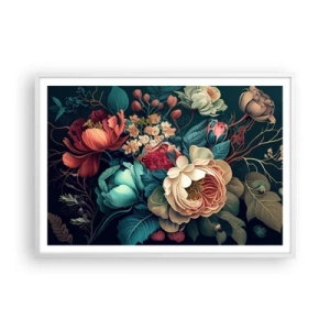 Affisch i vit ram - Charm från 1800-talet - 100x70 cm