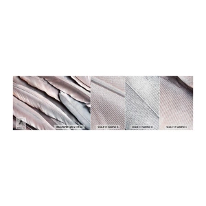 Provbit av fototapet Premium Canvas - I rosa silver - Fågelfjäder, Grafik, Boho - 100x30 cm
