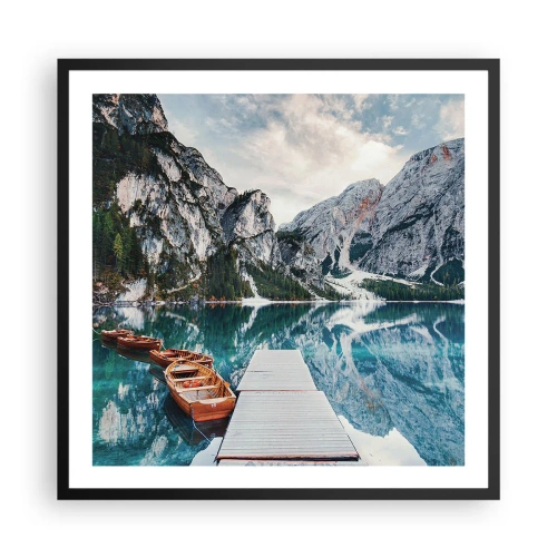 Affisch i svart ram - Vi visar dig skönhet - 60x60 cm