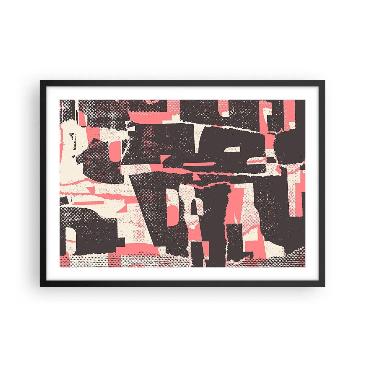 Affisch i svart ram - Allt liv och rörelse - 70x50 cm