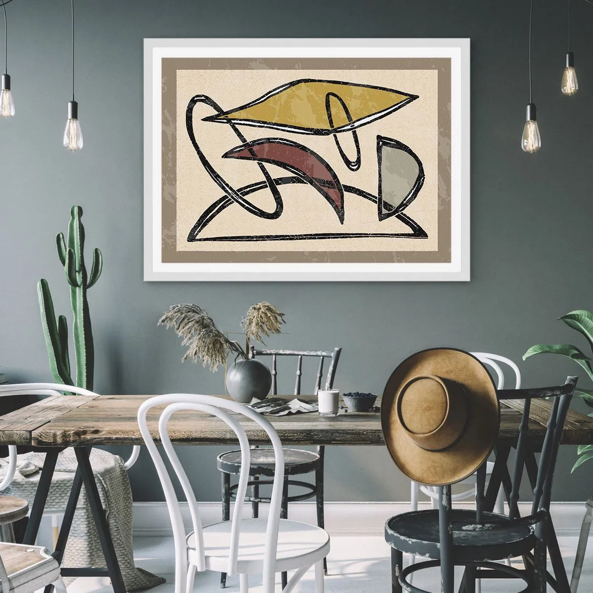 Affisch i vit ram - Vertikaler och nivåer - 70x50 cm