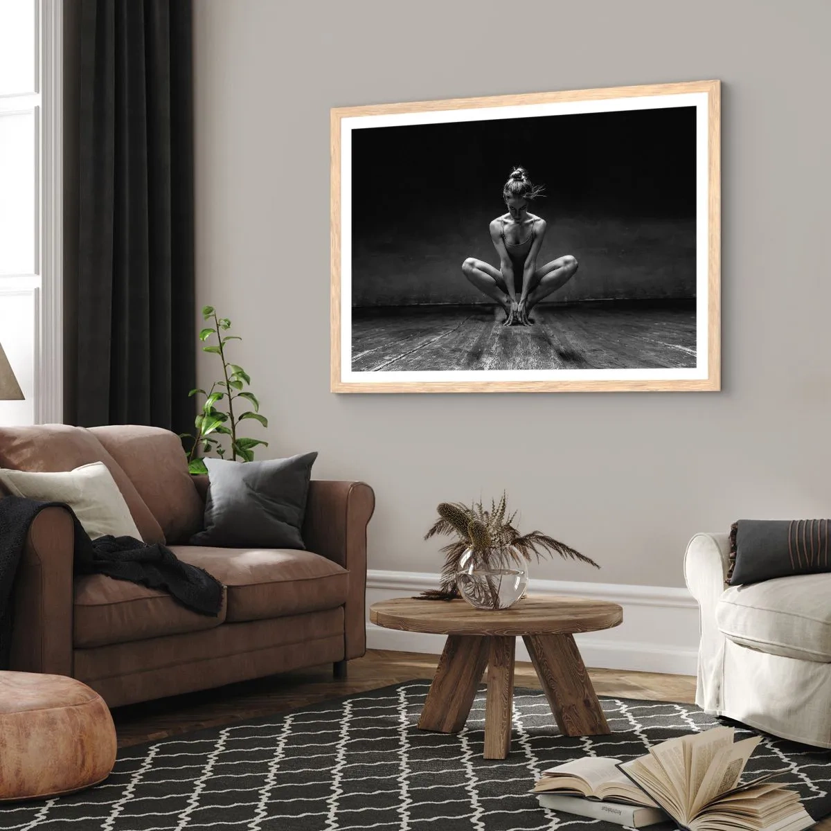 Affisch i ram av ljusek - Koncentrerad dansenergi - 100x70 cm