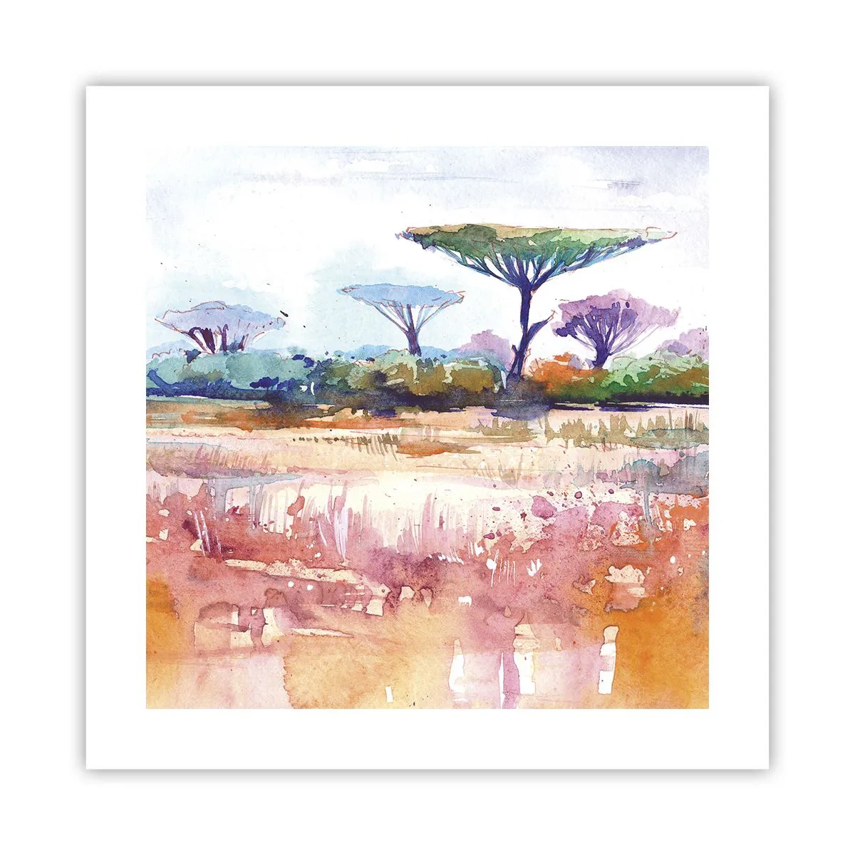 Affisch - Savannens färg - 40x40 cm