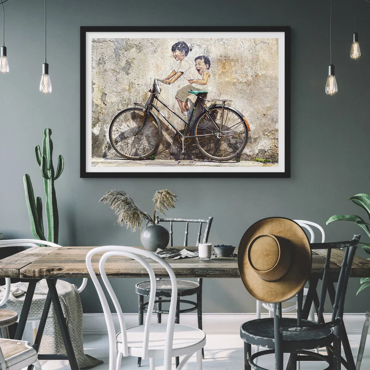 Affisch i svart ram - Sant eller falskt? - 70x50 cm